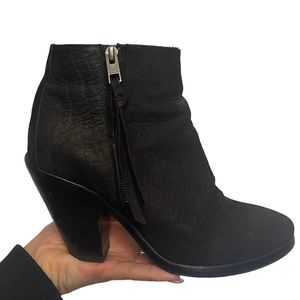ALLSAINTS Black Zipper Booties